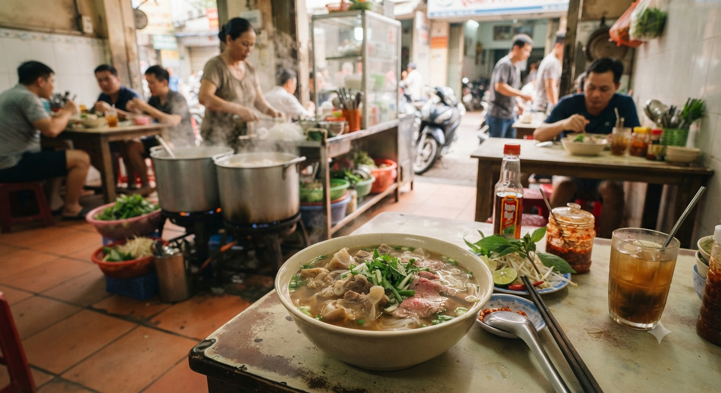 Liên kết các yếu tố tạo nên giá trị ẩm thực của phở sụn sườn